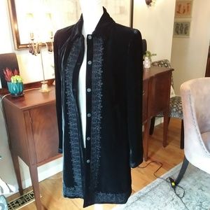 Tahari Duster Silk Velvet, NWOT, Sz M